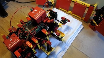 fischertechnik TXT controller : Mirft2 ep. 200 - Walking, Python, modification, checking, video x16