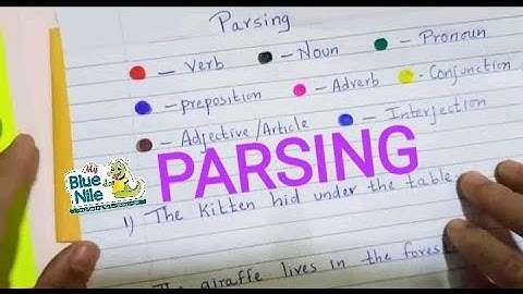 How to identify Parts of Speech! (PARSING)