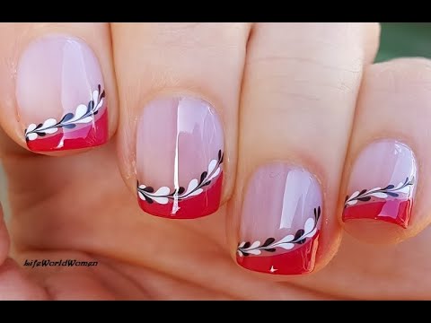 Wine Red French Full Press On Nails with Glue Gradient Long Square Fake  Nails | eBay
