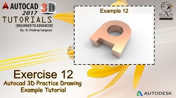 Autocad 3D Practice Drawing | Exercise 12 | Autocad 3D Example Tutorial