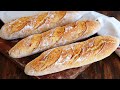 Baguette  pan francs con corteza dorada y crujiente  cukit