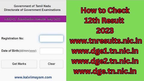 12th Public Exam Result 2023 | How to Check 12th Result 2023   www tnresults nic in
