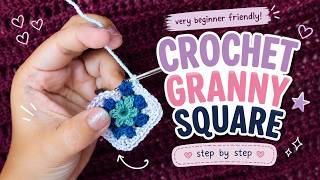 Crochet granny square for absolute beginners 🧶✨| How to Crochet | Things to Crochet.