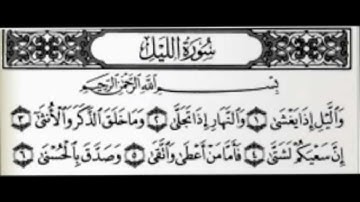 سورة الليل بصوت امام الحرم الشيخ عبدالرحمن السديس | HD