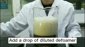 Display of defoaming performance of silicone defoamer