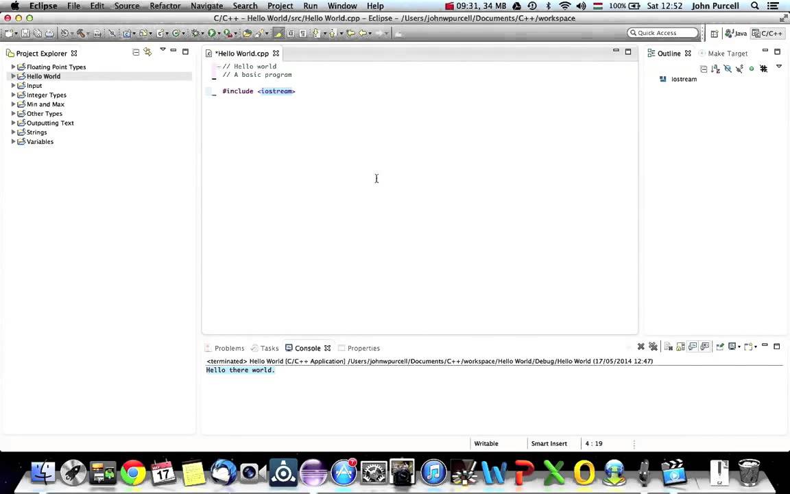 c++ programming 3 - Hello World - YouTube
