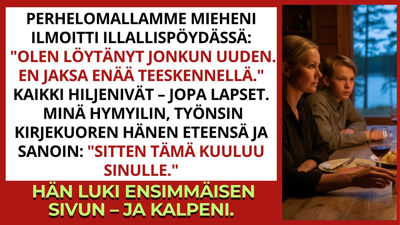 Mieheni sanoi löytäneensä toisen – mutta kun hän luki kirjeeni, hän melkein kaatui tuolilta