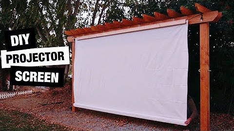 MASSIVE DIY $45 Backyard Projector Screen | No Cuts Required | Minimum Tools for Outdoor Projector