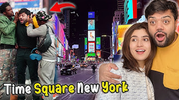 Times Square New York Mein Larai Ho Gai 😭😱 | Insane Fun in Times Square, USA 😍🇺🇸
