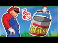 Mario eats hardened cement  mario maker 3