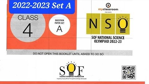 Class 4 SOF - NSO 2022-2023 Set A