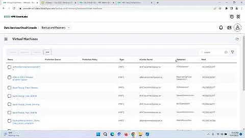 GreenLake Data Services Cloud Console (DSCC): Backup and Recovery Service for VMware
