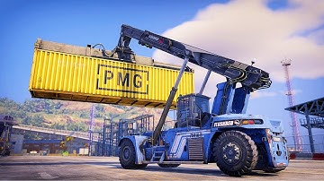 DAY 1 - DOCKED - Starting My Career in this Heavy Equipment Simulator at a Port!