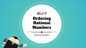 Math 7 - Unit 3 - Ordering Rational Numbers