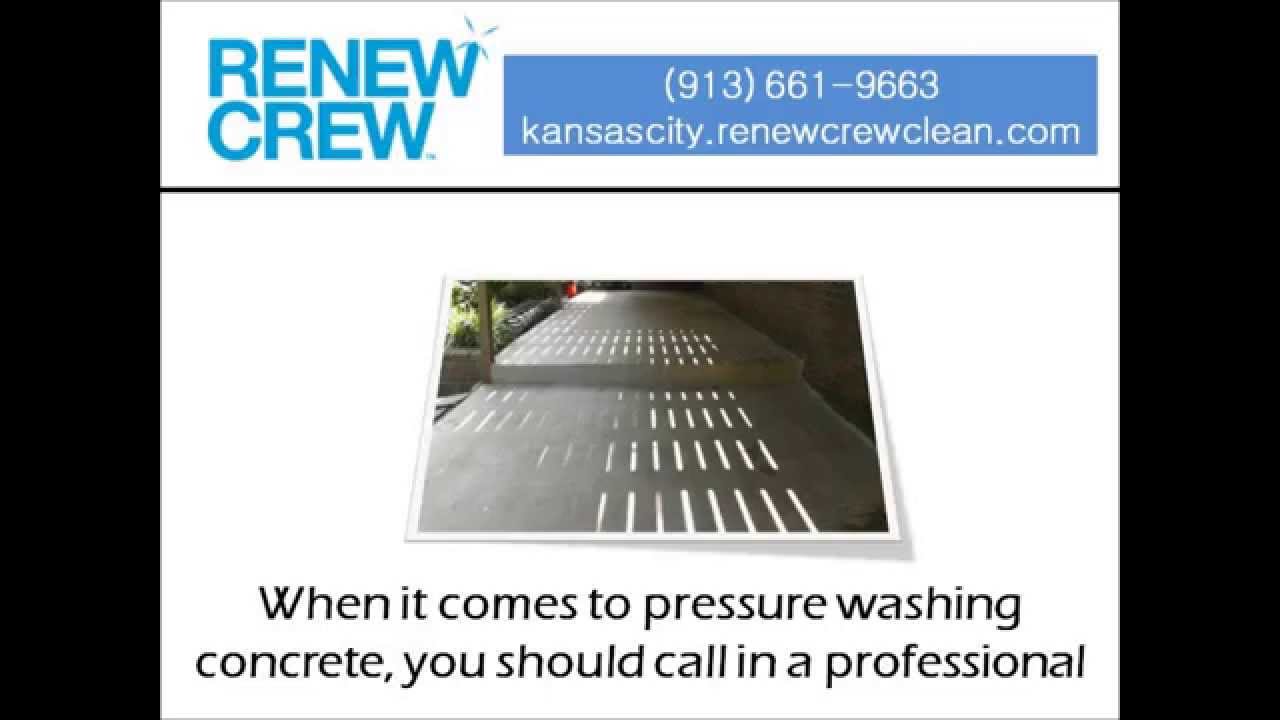 Concrete Cleaning Olathe KS Renew Crew of Johnson County YouTube