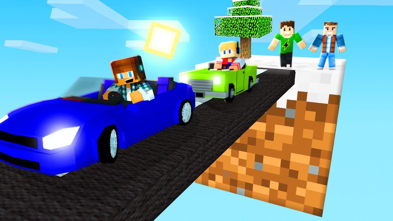 🚗DESAFIO DOS YOUTUBERS NA CORRIDA DE CARROS NO MINECRAFT!! - Minecraft Ilha de Carros #03
