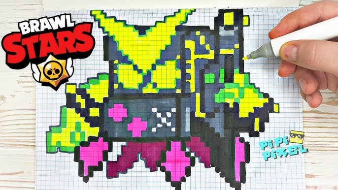 Virüs 8-Bit Çizimi How to Draw Brawl Stars 