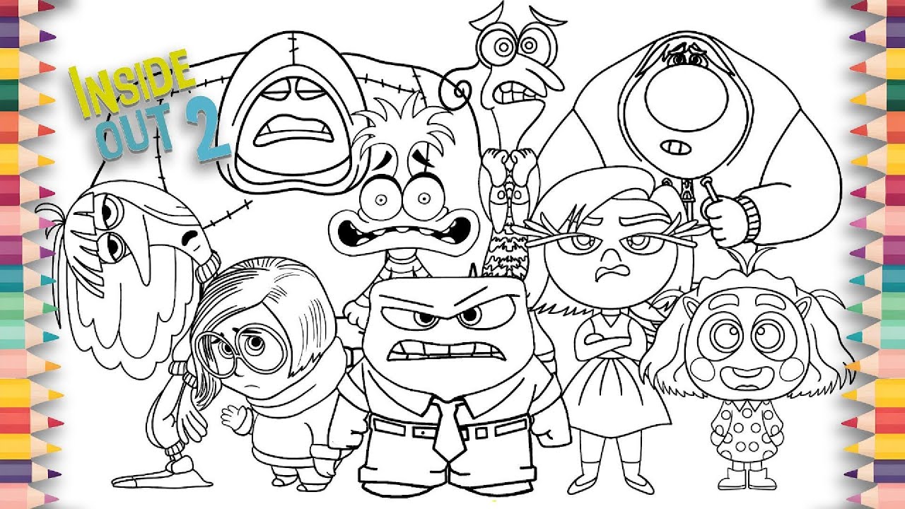 🎨 Inside Out 2 🖌️ Magical World of Color: Coloring Popular Characters