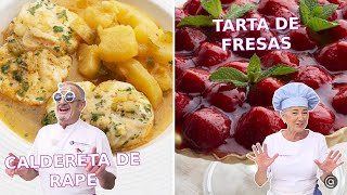 Caldereta de rape al horno - Tarta de fresas // Eva y Karlos Arguiñano