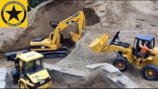 BRUDER Excavator TOYS Heavy Equipment: The Tunnel Project (Trailer)