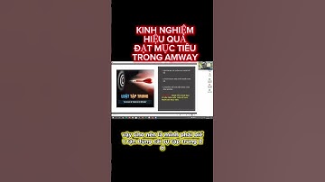 Kinh nghiệm hiệu quả đạt mục tiêu Amway #amway #thanhcong #diamond #a70 #fc #fca