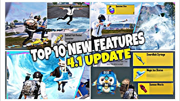 4.1 UPDATE TOP 10 NEW FEATURES IN BGMI AND PUBG, SUMMON WHISTLE, MAGIC ICE SKATERS,