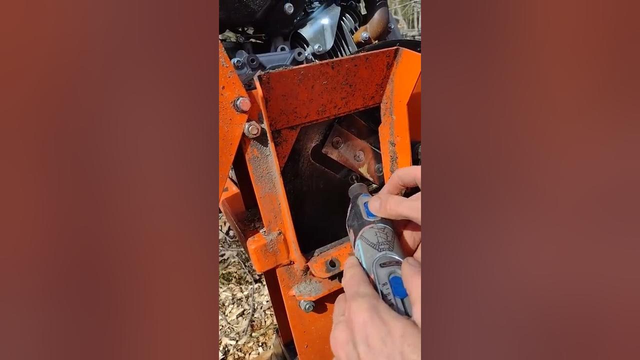 a great way to sharpen chipper blades without removing them YouTube