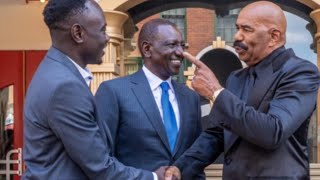 Eddie Butita Kenyan Comedian Meets TV Star Steve Harvey! Cassy Pool and congratulates Butit