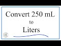 Converting Milliliters to Liters