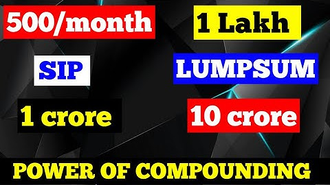 SIP vs LUMPSUM क्या ज्यादा बहतर है? Power of COMPOUNDING Using SIP or LUMPSUM