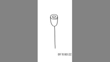 🔴 How to Draw a Super Simple Rose Bud Flower Step by Step.  Animate Roses Quick Guided Lesson. 🔴