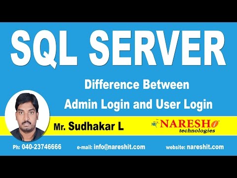 Difference Between Admin Login and User Login | MSSQL Training
