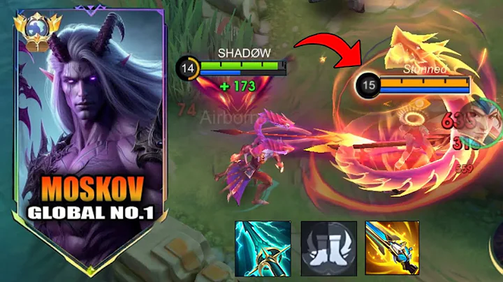 WTF DAMAGE!! BEST 1 HIT BUILD MOSKOV 2025 (recommended build and emblem)- MLBB!!