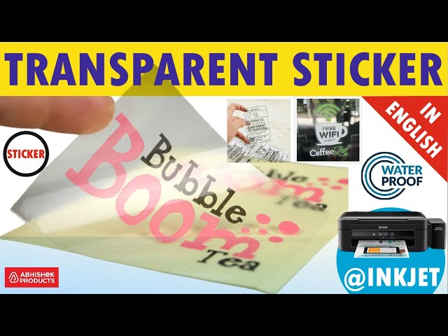 Clear Transparent Sticker for all Inkjet Printer