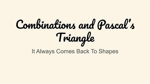 The Coolest Triangle: Pascals Triangle