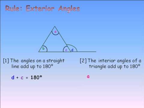 Interior And Exterior Angles Of Triangles With Videos