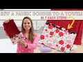 How to add a fun fabric border to a kitchen towel  in 7 easy steps