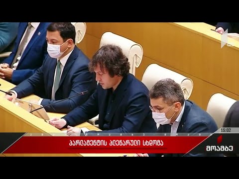 პარლამენტის პლენარული სხდომა