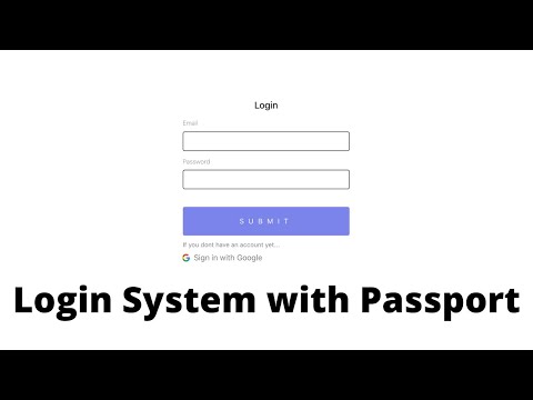 Login System with Passport