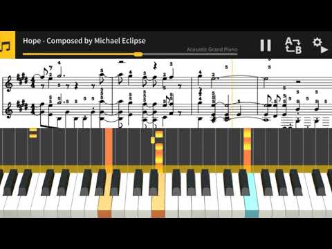 Piano Music "Hope" -  Chaelancholy (Original Composition) [ Piano Tutorial / Synthesia ]