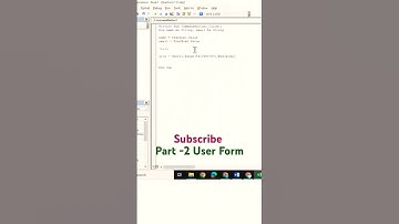 Part - 2 user form - VBA for Excel #exceltips #macro #excel #vba #exceltricks #microsoft