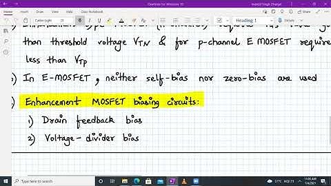 Discrete MOSFET biasing circuits (Depletion & Enhancement)