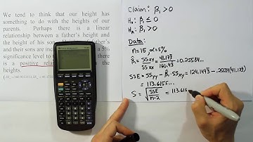 Testing a hypothesis about the slope of a regression line, problem 1