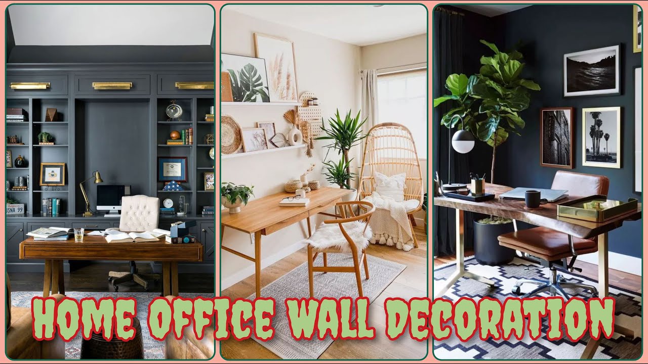 Top 25 Wall Decorating Ideas for Home Office - YouTube