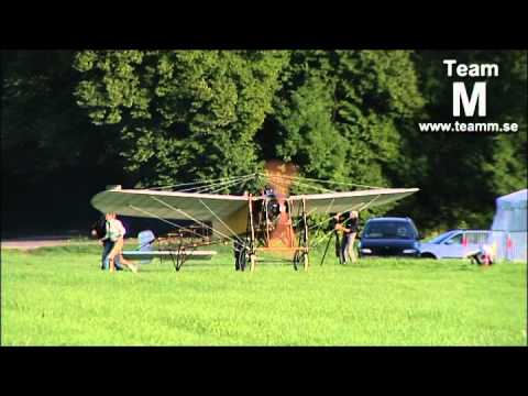 Mikael Carlson flies the re-built Blriot XI, owned...