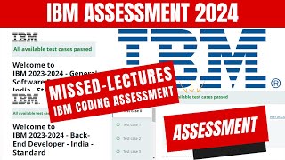 IBM Software Developer & IBM Back-End Developer Coding Assessment 2024 | HackerRank