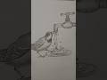 drinking water sparrow drawing easy short #shorts #drawing #art #sketch #painting