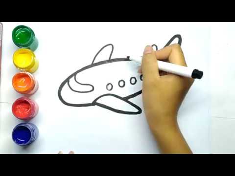 How to draw airplane - Cách vẽ máy bay vẽ máy bay