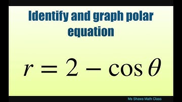 Identify and graph polar equation r = 2 - cos theta. Limacon without inner loop. Test for Symmetry