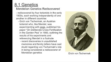 BIO 101 Chapter 8: Genetics & Inheretance Pt 1